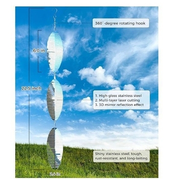 Κρεμαστό αποτροπής πουλιών, μεταλλικό, φινίρισμα κοπής, συσκευασμένο σε κουτί