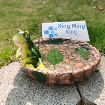 Βάτραχος φιγούρα διακόσμηση κήπου — συνθετική ρητίνη, μάρκα Xingmingxing, διακοσμητικά, γλυκό στυλ