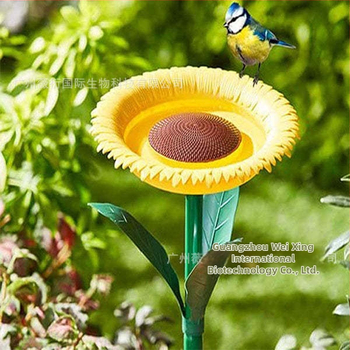 Paukščių lesyklėlė su saulėgrąžų motyvu lauko naudojimui (Suaugusiems paukščiams; rūšis: paukštis; Be importo)