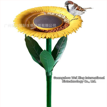 Paukščių lesyklėlė su saulėgrąžų motyvu lauko naudojimui (Suaugusiems paukščiams; rūšis: paukštis; Be importo)