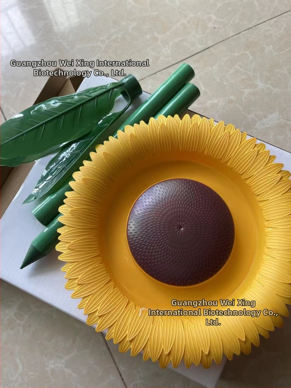 Paukščių lesyklėlė su saulėgrąžų motyvu lauko naudojimui (Suaugusiems paukščiams; rūšis: paukštis; Be importo)