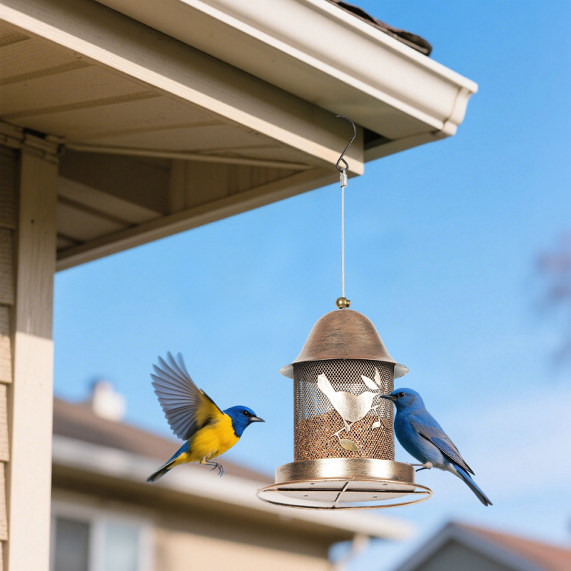 Kültéri fém madáretető kolibrik számára, anti-mókus védelem