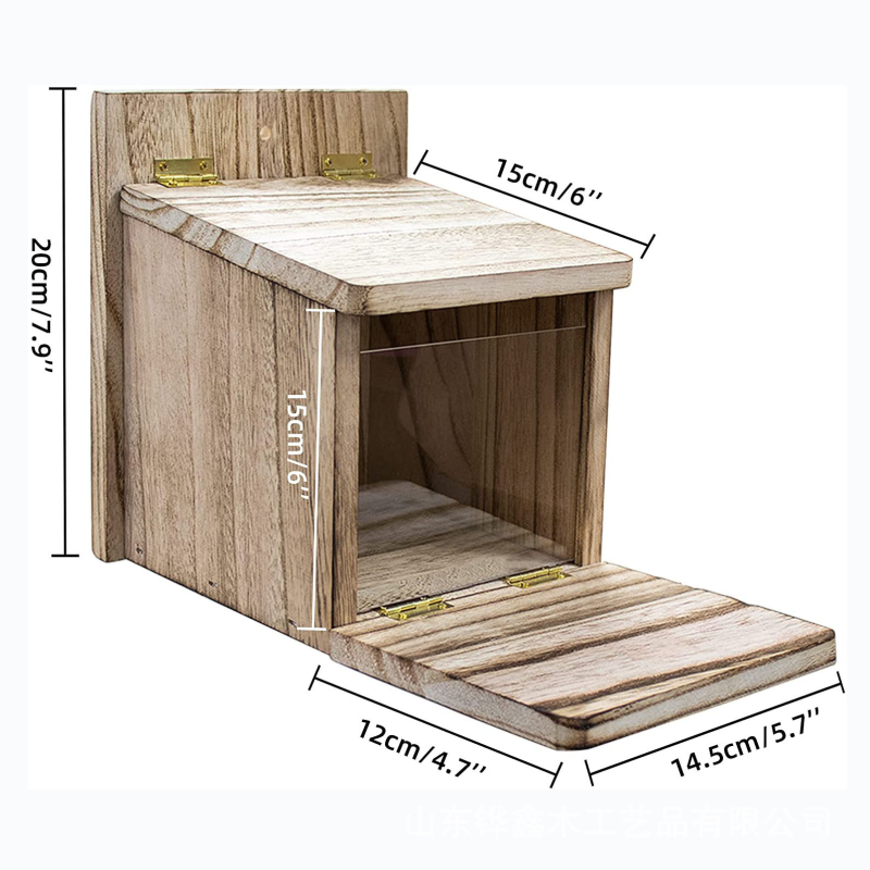 Fa madár- és mókus etető, függő kivitelben, kültéri kerthez