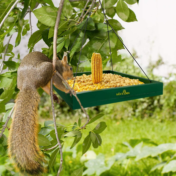 Κρεμαστός ξύλινος τροφοδότης πτηνών εξωτερικού χώρου – φυσικό ξύλο, μοντέρνο στυλ απλότητας