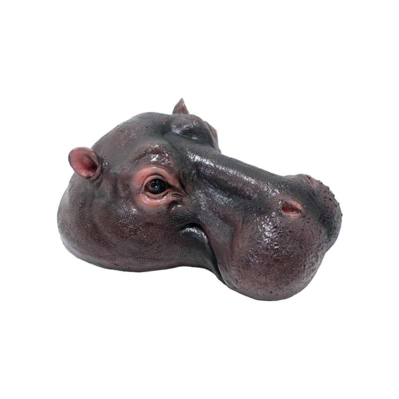 Plutajući hipopotam – ukras za vanjsku baštu i jezero – skulptura od smole, graviranje i poliranje, IP-ovlašteno umjetničko djelo