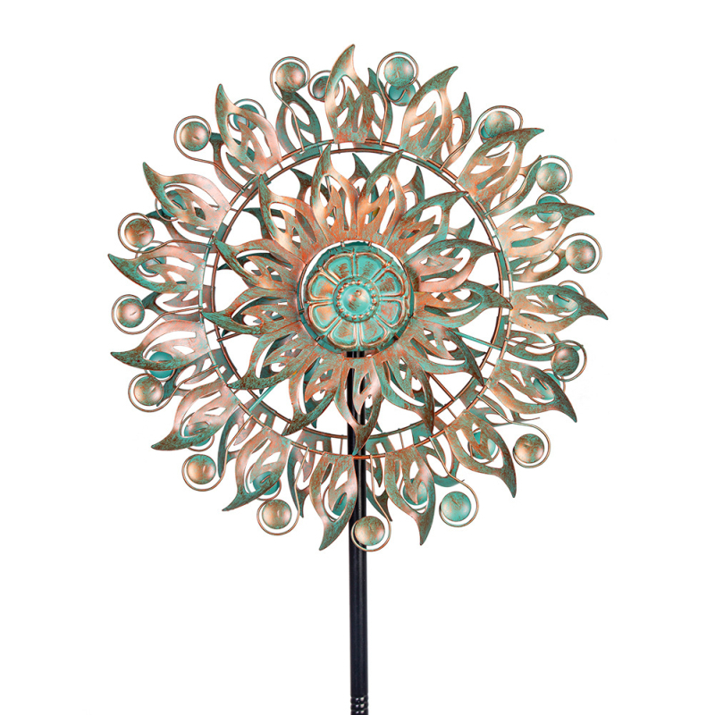 Geležies vėjo malūnas kiemo dekoras — Medžiaga: Geležis; Gamyba: Pusiau rankinis ir pusiau mechaninis; IP autorizacija: Nėra