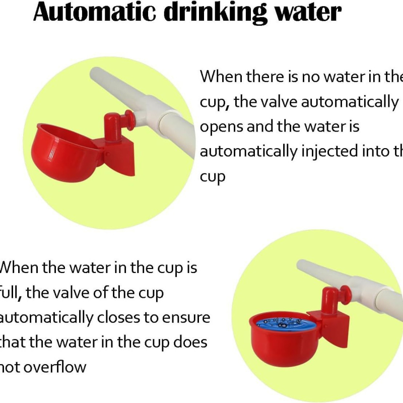 Teljes készlet automata csirke etető rendszer PVC három-út csővel és itatótál (PVC, három-út cső, itatótál)