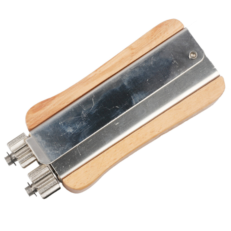 Пчеларски инструмент за стягане на тел за гнездова рамка — неръждаема стомана, дървена дръжка, медно око