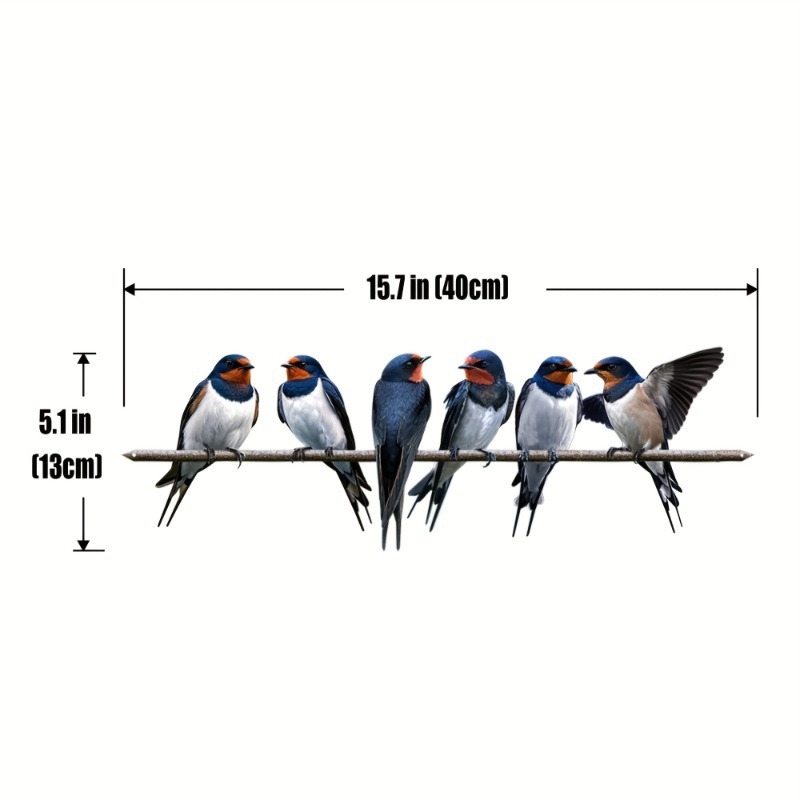 Vasból készült fecske kertdekoráció – kültéri udvarhoz, modern minimalist stílusú ablakpárkány dekoráció