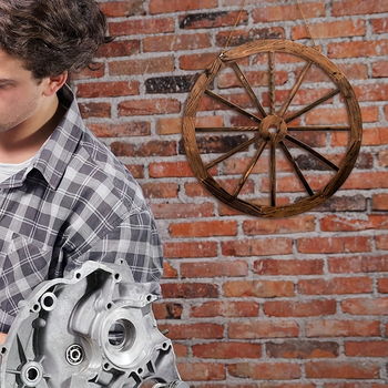 Pora vintage medinių ratų sienų dekoras, namų akcentas