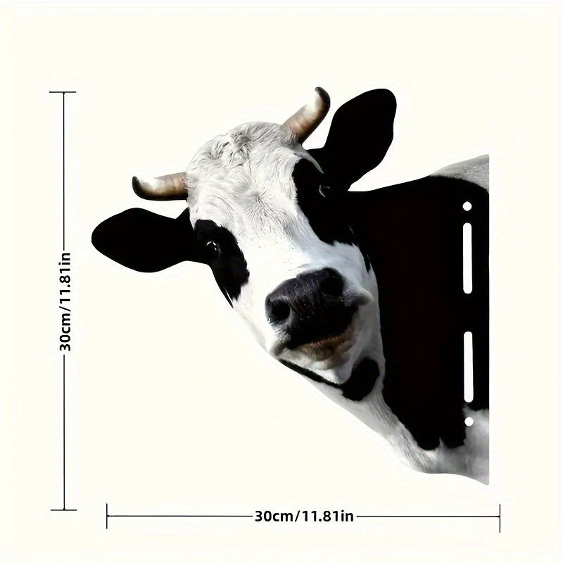 Fém falikép tehén – Vasból készült lótusz alakú szobor, üreges sziluett, falra akasztható, modern minimál stílus