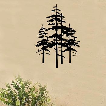 Μεταλλικό έργο τοίχου με δέντρο - διακοσμητικό σε σχήμα δέντρου, μοντέρνο μινιμαλιστικό στυλ