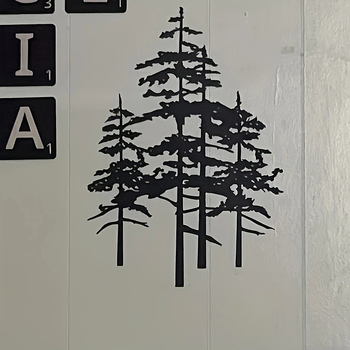 Μεταλλικό έργο τοίχου με δέντρο - διακοσμητικό σε σχήμα δέντρου, μοντέρνο μινιμαλιστικό στυλ