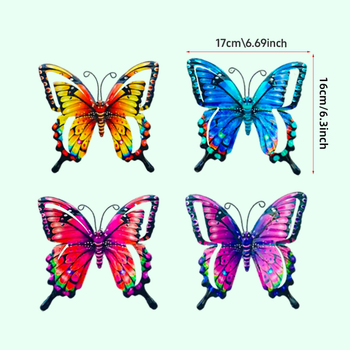 3D Μεταλλική πεταλούδα διακοσμητικό τοίχου Huixin Type-01625 Γεωμετρικό σχήμα Κινέζικο στυλ