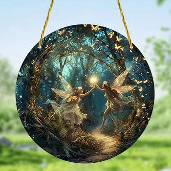 2D επίπεδο ακρυλικό δίσκος κρεμαστό, μοτίβο νεράιδας, Mori στυλ, διακοσμητικά αυτοκινήτων, εκτύπωση