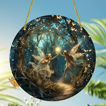 2D επίπεδο ακρυλικό δίσκος κρεμαστό, μοτίβο νεράιδας, Mori στυλ, διακοσμητικά αυτοκινήτων, εκτύπωση