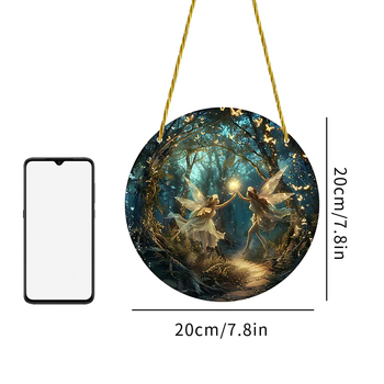 2D επίπεδο ακρυλικό δίσκος κρεμαστό, μοτίβο νεράιδας, Mori στυλ, διακοσμητικά αυτοκινήτων, εκτύπωση