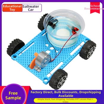 Kit DIY mașină alimentată cu apă sărată pentru educație STEAM, fizică pentru învățământul primar și gimnazial, componente din plastic, vârsta 7-14 ani