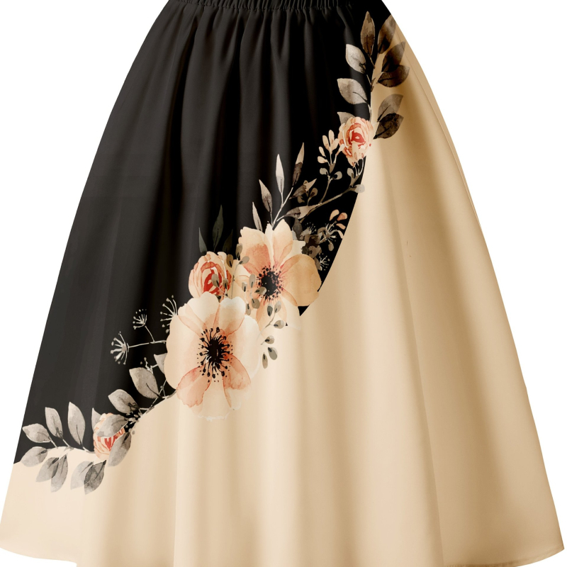 Rochie midi cu guler polo, PVC material (mâneci de tip prințesă; mâneci 3/4; primăvara 2025; stil retro-literar; lungime midi)