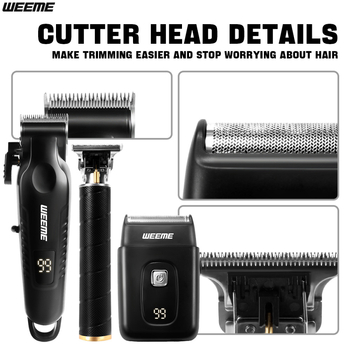 Електрически подстригвач за коса, зареждаем модел, четков мотор, нож от неръждаема стомана, сменяема и миеща се глава, шум 36–45 dB