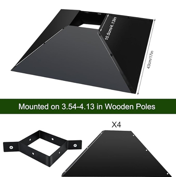 Μεταλλικό αντι-σκίουρος φράγμα για τροφοδότες πουλιών PO-2549, βαμμένο με πούδρα, Sharp work