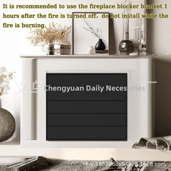 Μαγνητικό κάλυμμα τζακιού με φράγμα ρεύματος — ύφασμα 420D Oxford, μοντέρνο απλό στυλ, κάλυμμα σκόνης για το τζάκι