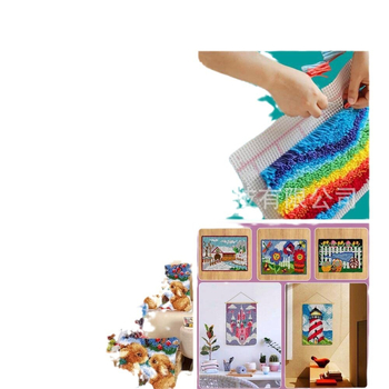 Σετ latch hook Highland Cow DIY – ύφασμα, συσκευασία Opp bag, κατάλληλο ως δώρο