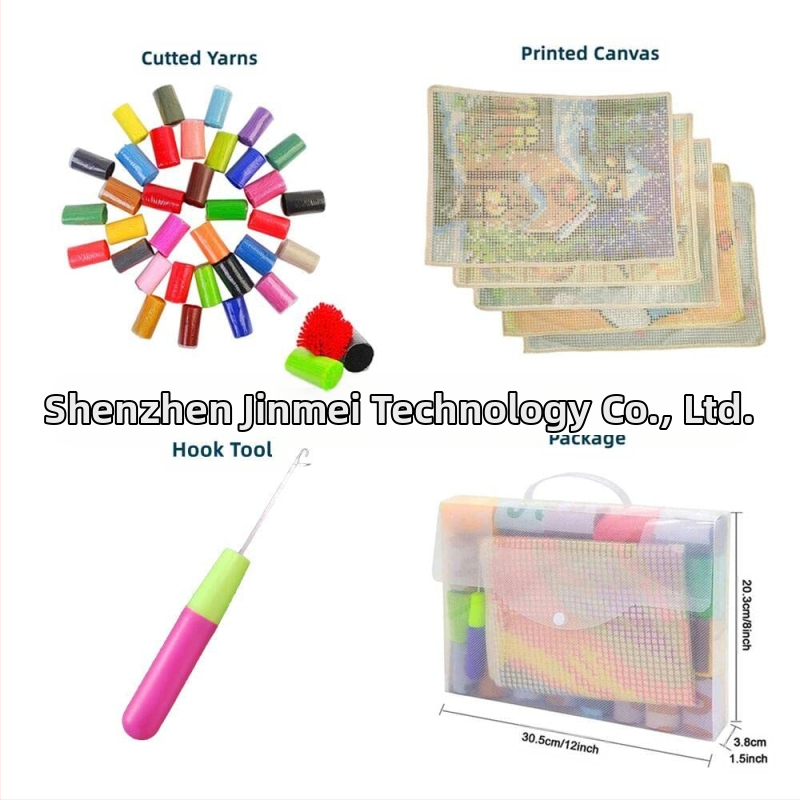 Highland Cow Latch Hook комплект DIY – плат, опаковка Opp bag, подходящ за подарък