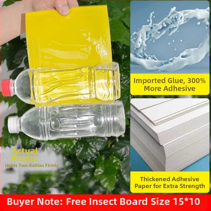 Dviviejų pusių lipni vabzdžių gaudyklė: vaisių musių, lervų ir tripsų gaudymui šiltnamiuose (Medžiaga: Kita, Apdirbimas: Kita, Tipas: Kita, Prekės ženklas: Kita)