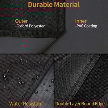 Išorinis dulkių dangtelis kepimo skardai ir kepsninei, atsparus vandeniui dangtelis piknikų stalui ir baldams. Medžiaga: Oxford audinys; Modelis: Dust cover; Kilmės vieta: Yiwu; Rinkos pradžia: 2024