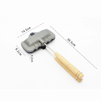 Qianmeng Kitchen Αλουμινένιο Κράμα Διπλής Όψεως Παν για Σάντουιτς Κατασκήνωσης Με Καλούπι Για Τόστ Και Τηγάνι Για Λουκάνικα