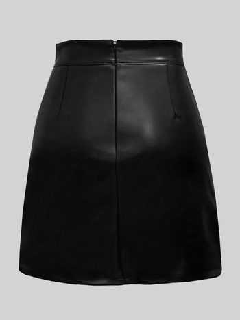 Ακανόνιστη Α-γραμμή κοντή φούστα, πολυεστέρα-σπαντέξ ανάμειξη, μικροελαστικότητα, Χειμώνας 2024