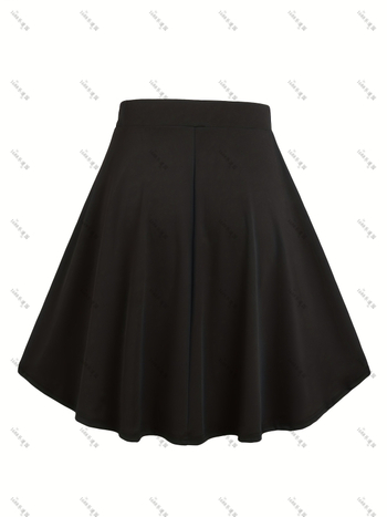 Gotikos mini sijonas su A linija, aukštas liemuo, dryžuotas raštas, poliesterio 95%+, pavasaris 2025