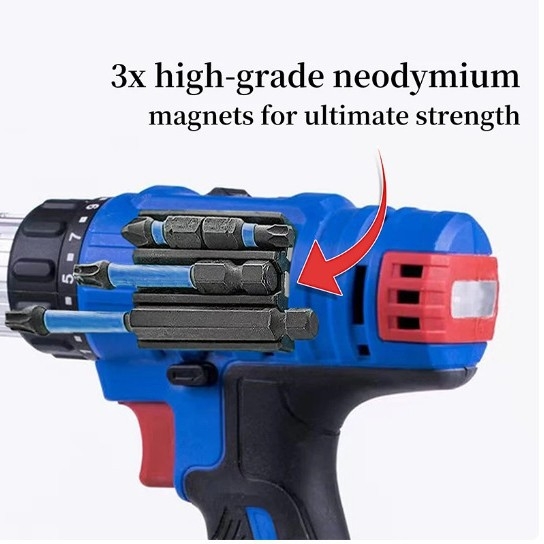 Магнитен държач за битове за ударна бормашина – глава захващаща скоба със залепващо средство, предотвратява загубата на битове; Материал: пясъчник