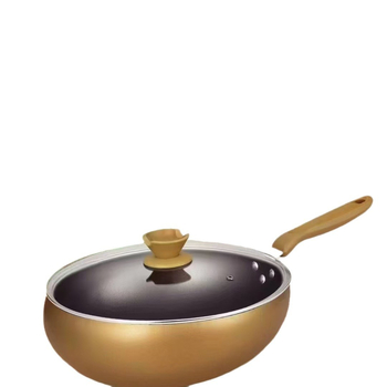 Ketaus wok su plazmos purškiama nelipnia danga, stiklo dangtelis, daugiasluoksnis dugnas, svoris 2,15 kg