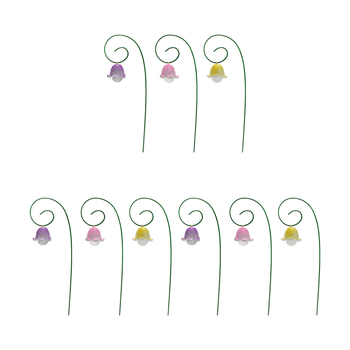 Деветчастков комплект изкуствени цветя Lily of the Valley от смола за наземна градина и мини ландшафт