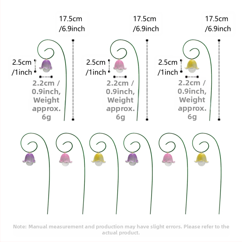 Деветчастков комплект изкуствени цветя Lily of the Valley от смола за наземна градина и мини ландшафт