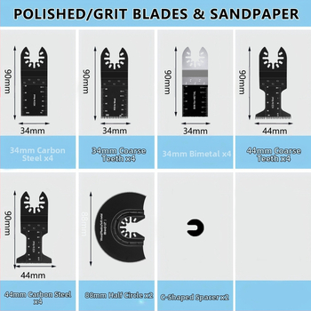 Tori универсален комплект режещи дискове за електрически инструменти – високовъглеродна стомана