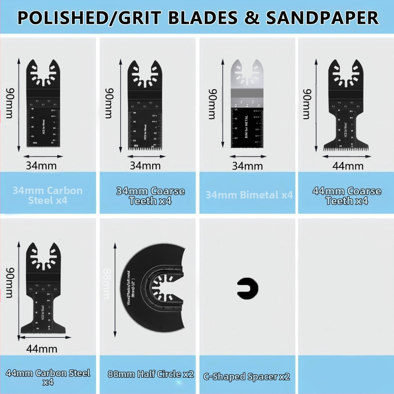 Tori универсален комплект режещи дискове за електрически инструменти – високовъглеродна стомана
