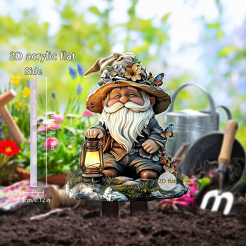 Ξωτικό διακοσμητικό κήπου από ακρυλικό, 2D σχέδιο, τεχνική εκτύπωσης, μοντέρνο στυλ