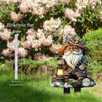 Ξωτικό διακοσμητικό κήπου από ακρυλικό, 2D σχέδιο, τεχνική εκτύπωσης, μοντέρνο στυλ