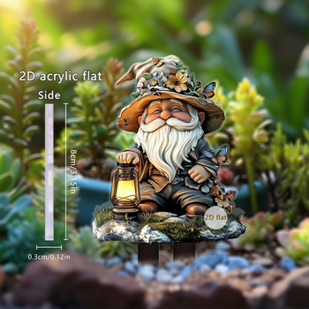 Ξωτικό διακοσμητικό κήπου από ακρυλικό, 2D σχέδιο, τεχνική εκτύπωσης, μοντέρνο στυλ