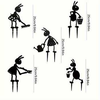 Μεταλλικό διακοσμητικό μυρμήγκι για κήπο σε πάσσα, αγροτικό ύφος, μάρκα Wangxi, υλικό: σίδηρος, 45 g