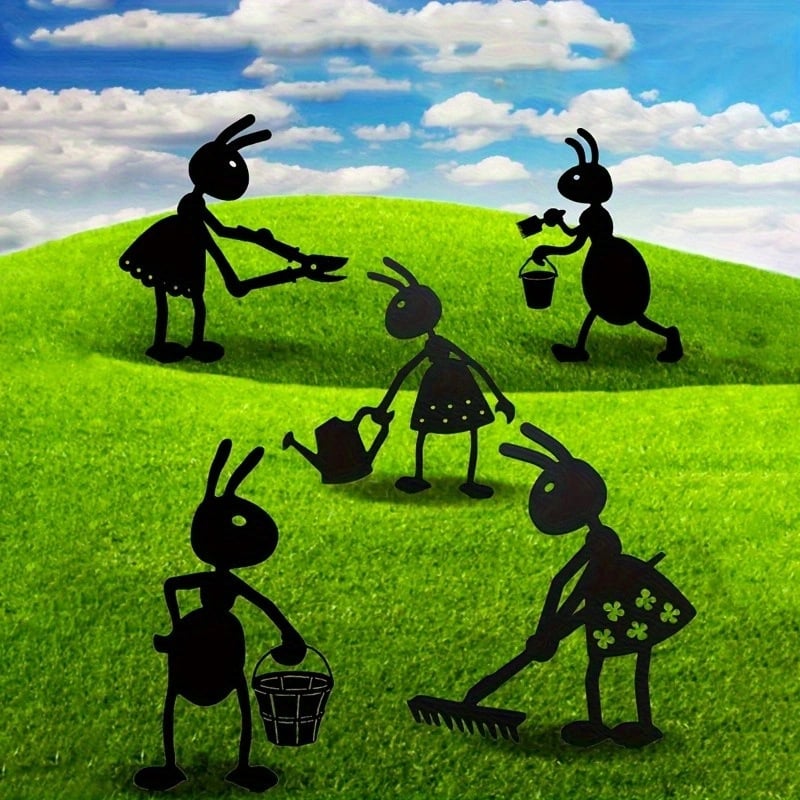 Fém hangya kertészeti dekoráció oszlop — vasból, Wangxi márka, pásztori stílus, 45 g