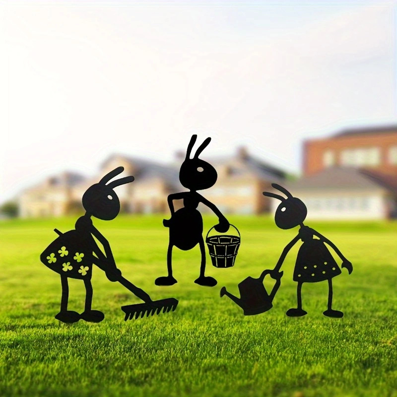 Fém hangya kertészeti dekoráció oszlop — vasból, Wangxi márka, pásztori stílus, 45 g