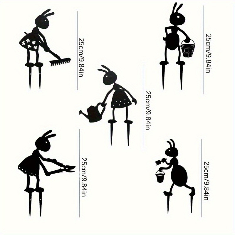 Fém hangya kertészeti dekoráció oszlop — vasból, Wangxi márka, pásztori stílus, 45 g
