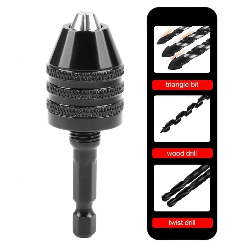 Yibaida шестостенна цанга и патронник с три захвата за електрическа отвертка и ръчна бормашина — конверсионна скоба за шлайф