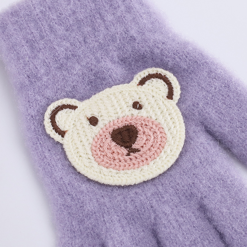 Vaikų pūkuoti pirštiniai žiemai su animaciniu dizainu, unisex, 5–10 metų