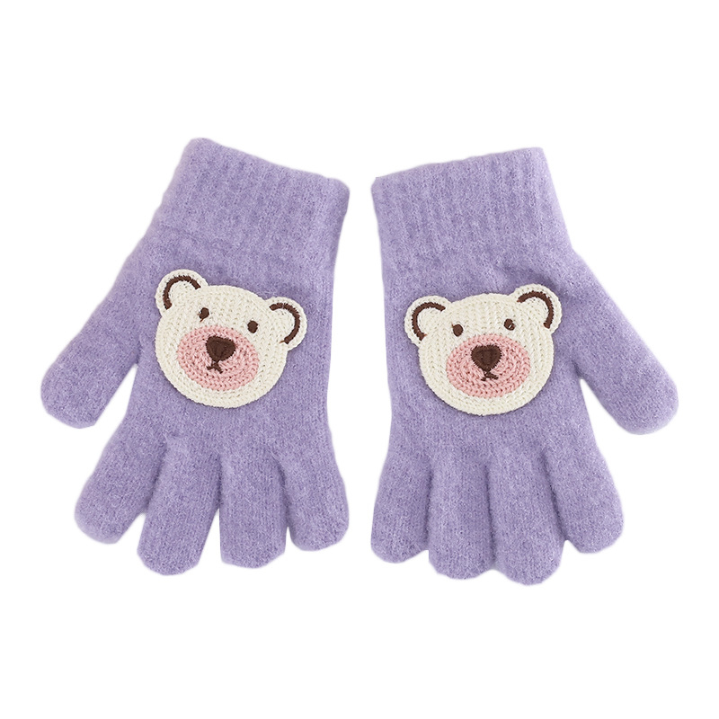 Vaikų pūkuoti pirštiniai žiemai su animaciniu dizainu, unisex, 5–10 metų