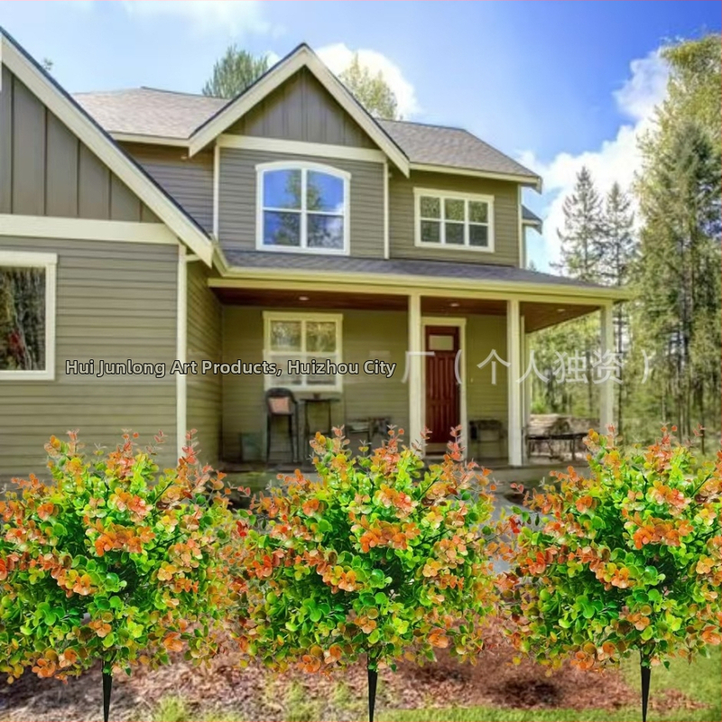 Hui junlong серия 11 пластмасово цвете евкалиптово дърво за наземно озеленяване, механизъм, тип 22